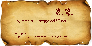 Mojzsis Margaréta névjegykártya